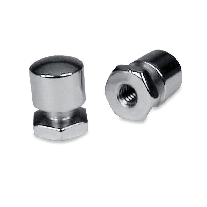 Mustang Motorcycle Mustang Solo Mounting Nuts (Pair) - Chrome