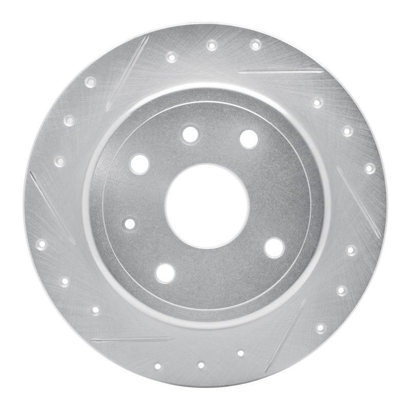 R1 Concepts R1 04-10 Chevrolet Epica (USA/Canada) Rear Left Drilled & Slotted Silver Brake Rotor