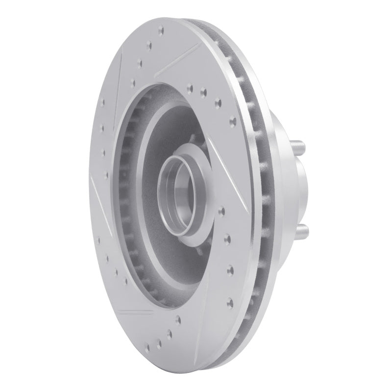 R1 Concepts R1 70-72 Dodge CHALLENGER Front Right Drilled & Slotted Silver Brake Rotor