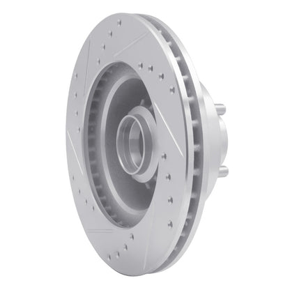 R1 Concepts R1 70-72 Dodge CHALLENGER Front Right Drilled & Slotted Silver Brake Rotor