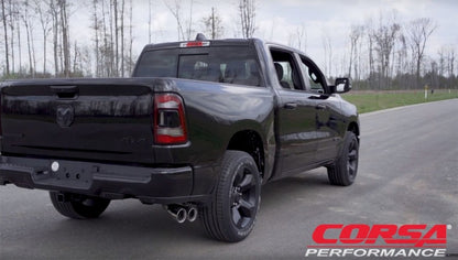 CORSA Performance Corsa 19-24 Ram 1500 5.7L Crew Cab w/57in or 76in Bed Cat-Back Single Side Exit 4in PolishedDual Tip