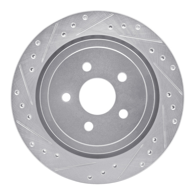 R1 Concepts R1 89-95 Chrysler LeBaron Rear Left Drilled & Slotted Silver Brake Rotor