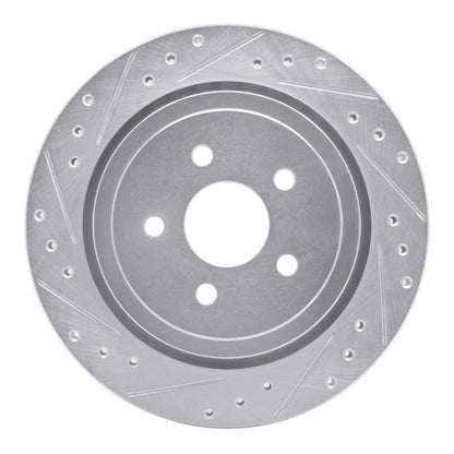 R1 Concepts R1 89-95 Chrysler LeBaron Rear Left Drilled & Slotted Silver Brake Rotor