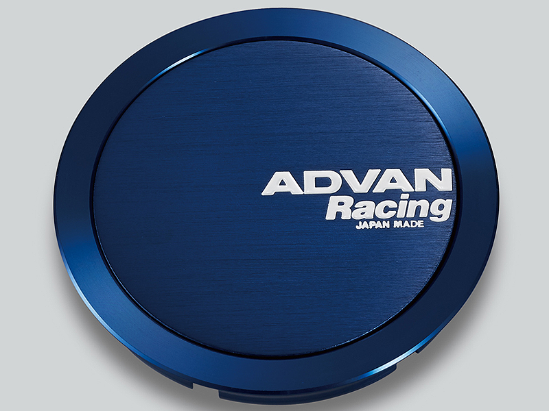 Advan 63mm Full Flat Center Cap - Blue Anodized