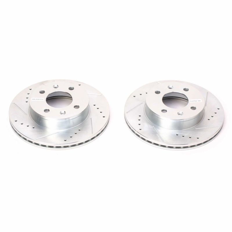PowerStop Power Stop 03-05 Hyundai Accent Front Evolution Drilled & Slotted Rotors - Pair