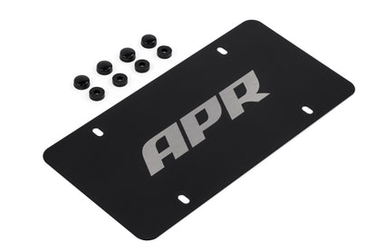 APR License Plate - Silver Logo/Black Plate