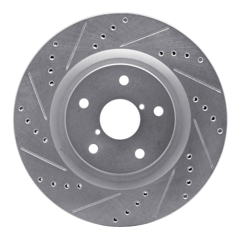 R1 Concepts R1 19-24 Subaru Forester Front Left Drilled & Slotted Silver Brake Rotor