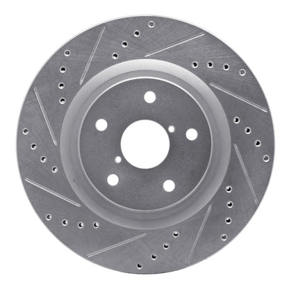 R1 Concepts R1 19-24 Subaru Forester Front Left Drilled & Slotted Silver Brake Rotor