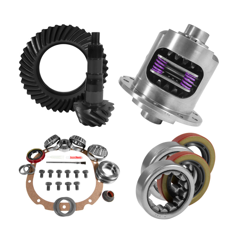 Yukon Gear & Axle Yukon 8.8in Ford 3.27 Rear Ring & Pinion Install Kit 28 Spline Positraction 2.25in Axle Bearings