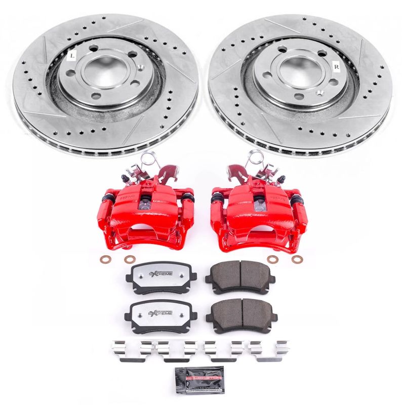 PowerStop Power Stop 04-09 Audi S4 Rear Z26 Street Warrior Brake Kit w/Calipers
