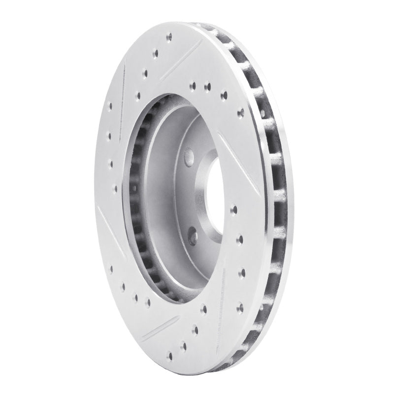 R1 Concepts R1 85-91 Buick SKYHAWK Front Right Drilled & Slotted Silver Brake Rotor