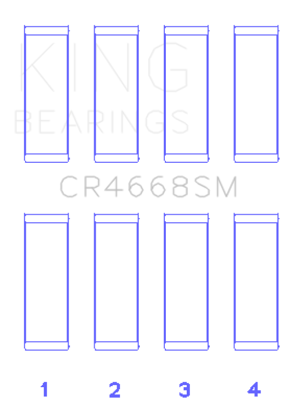 King Engine Bearings King Chrysler/Mitsubishi/Hyundai/Kia World Engine (Size 0.25 Oversized) Connecting Rod Bearing Set