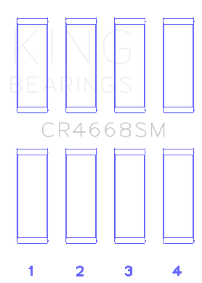 King Engine Bearings King Chrysler/Mitsubishi/Hyundai/Kia World Engine (Size 0.25 Oversized) Connecting Rod Bearing Set
