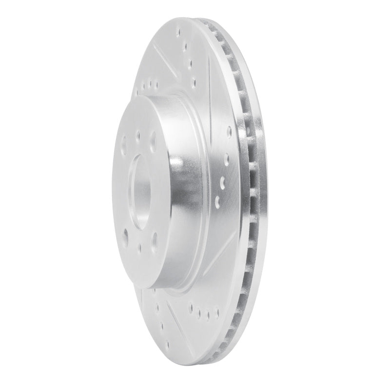 R1 Concepts R1 12-15 Scion IQ Front Right Drilled & Slotted Silver Brake Rotor