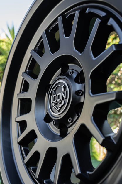 ICON Anza 17x8.5 6x5.5 25mm Offset 5.75in BS 95.1mm Hub Bore Satin Black Wheel
