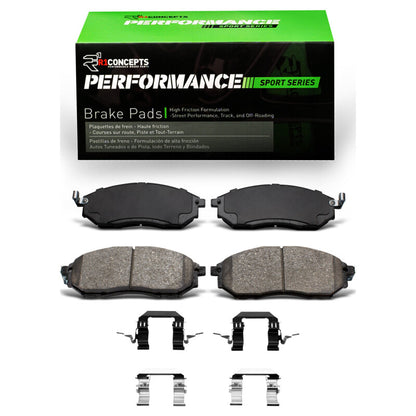 R1 Concepts R1 02-20 Infiniti M35 Front Performance Sport Brake Pads & Hardware Kit