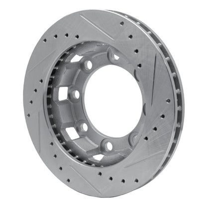 R1 Concepts R1 71-91 Chevrolet K20 Pickup Front Left Drilled & Slotted Silver Brake Rotor