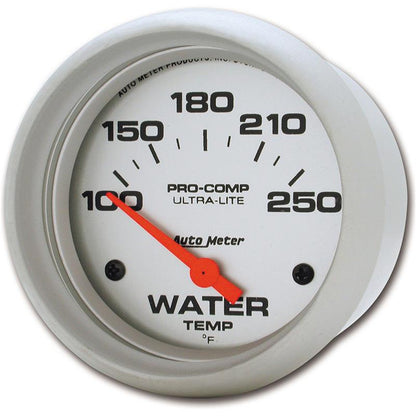 Autometer Ultra-Lite 66.7mm Short Sweep Electronic 100-250 Degree Water Temperature Gauge