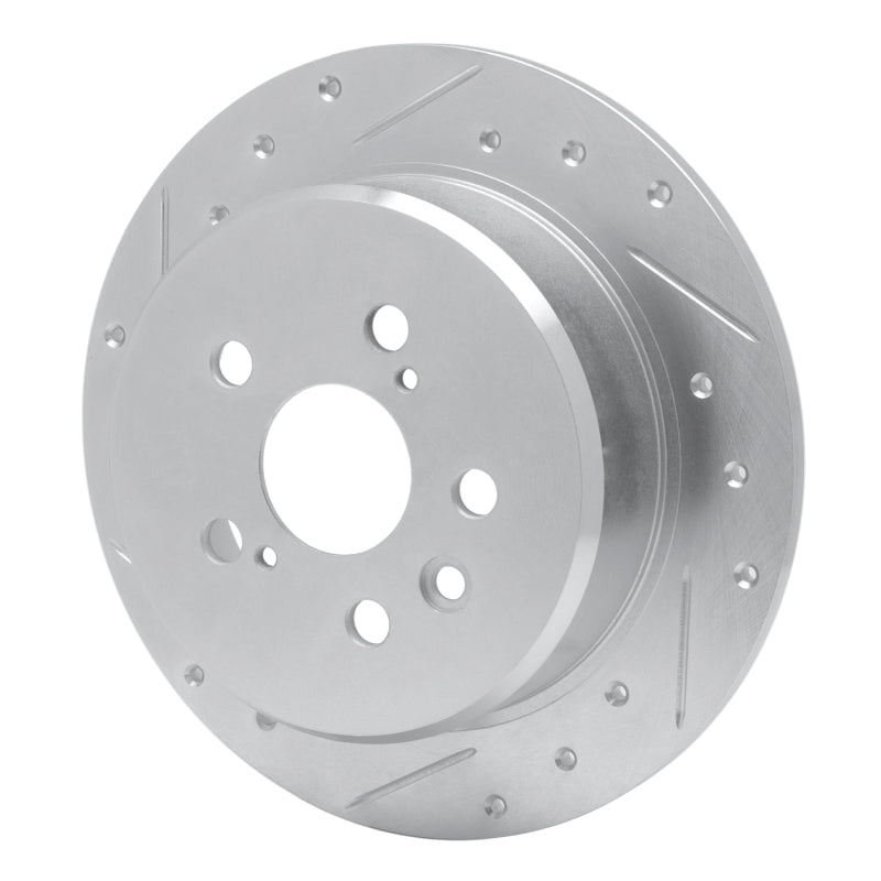 R1 Concepts R1 94-95 Toyota Celica Rear Left Drilled & Slotted Silver Brake Rotor