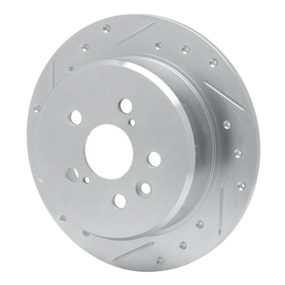 R1 Concepts R1 94-95 Toyota Celica Rear Left Drilled & Slotted Silver Brake Rotor