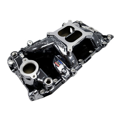 Edelbrock RPM Air-Gap Intake Manifold for Big-Block Chevy Oval Port - Black Plasma Finish