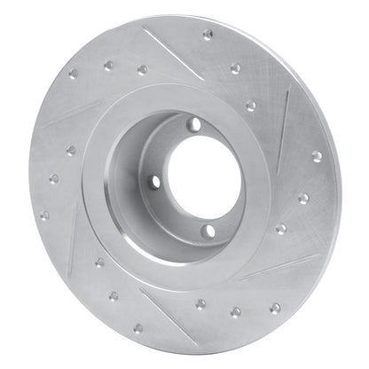 R1 Concepts R1 67-76 BMW 1600 Front Left Drilled & Slotted Silver Brake Rotor