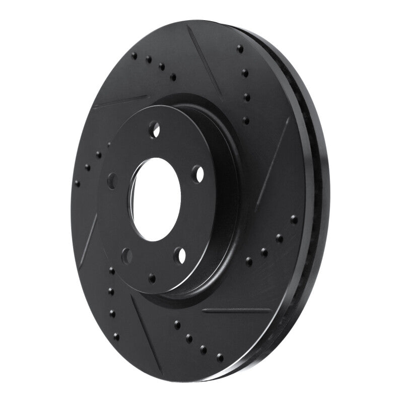 R1 Concepts R1 13-19 Mazda 6 Front Right Drilled & Slotted Black Brake Rotor