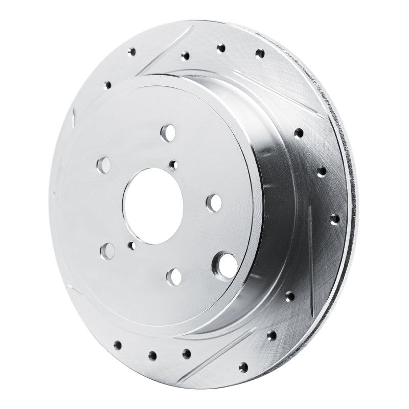 R1 Concepts R1 22-25 Subaru WRX Rear Left Drilled & Slotted Silver Brake Rotor