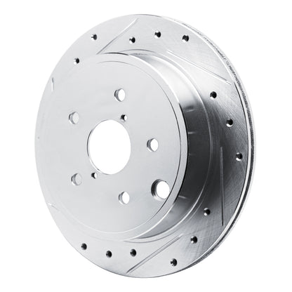 R1 Concepts R1 22-25 Subaru WRX Rear Left Drilled & Slotted Silver Brake Rotor