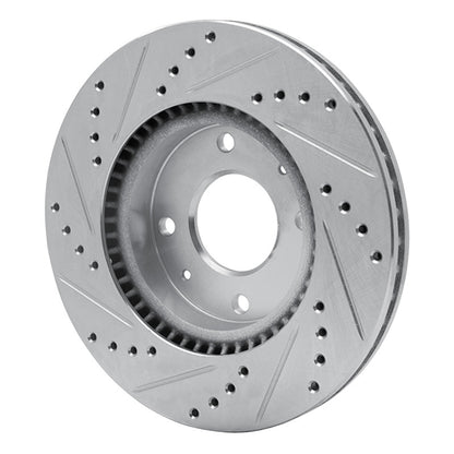 R1 Concepts R1 02-06 Hyundai SONATA Front Right Drilled & Slotted Silver Brake Rotor