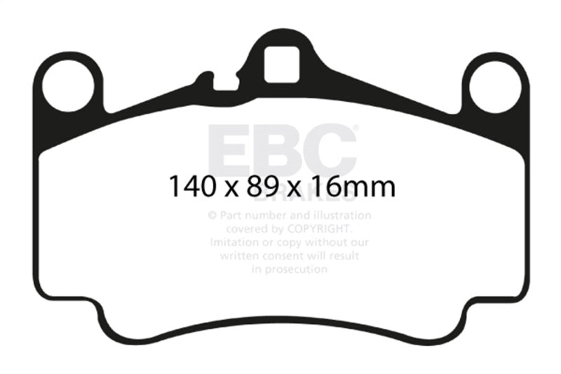 EBC Racing 03-05 Porsche 911 (996) Carrera 4S 3.6L (Cast Iron Rotor Only) RP-X Front Brake Pads