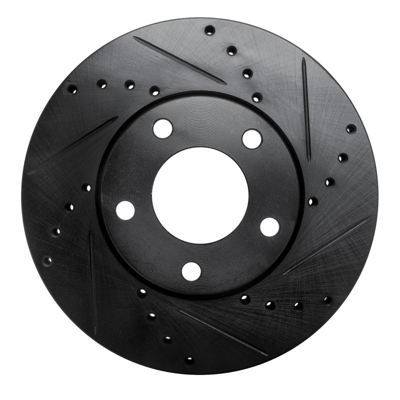 R1 Concepts R1 04-13 Mazda 3 Front Right Drilled & Slotted Black Brake Rotor
