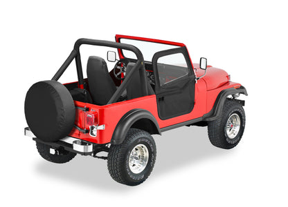 Bestop 76-86 Jeep Cj7 Full Fabric Doors (Black Crush)