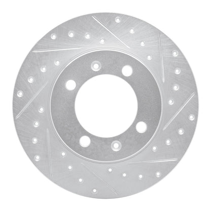 R1 Concepts R1 1981-1987 Saab 900 Front Right Drilled & Slotted Silver Brake Rotor