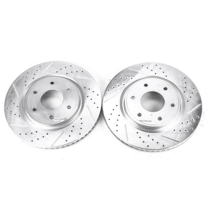 PowerStop Power Stop 05-07 Infiniti QX56 Front Evolution Drilled & Slotted Rotors - Pair