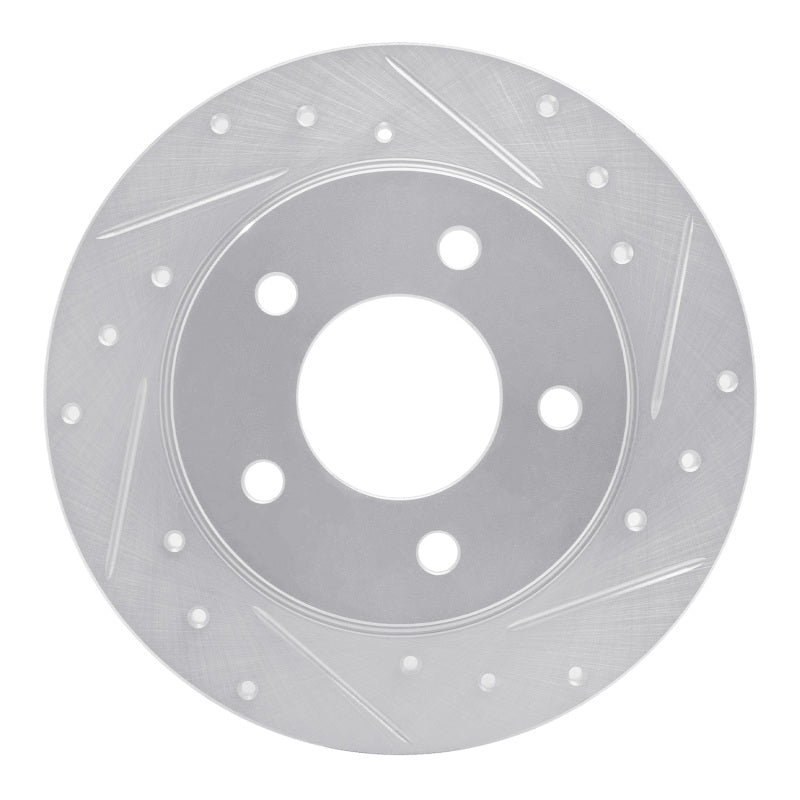 R1 Concepts R1 04-13 Mazda 3 Rear Right Drilled & Slotted Silver Brake Rotor