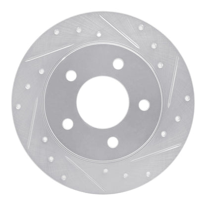 R1 Concepts R1 04-13 Mazda 3 Rear Right Drilled & Slotted Silver Brake Rotor