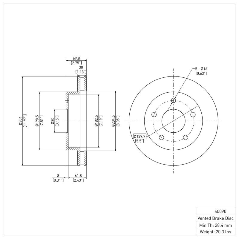 DFC 00-02 Dodge Ram 1500 Pickup Front Brake Rotor