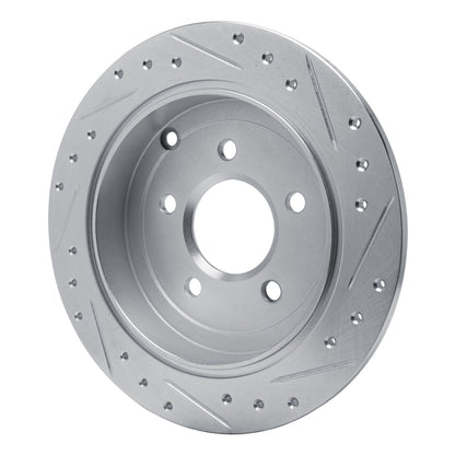 R1 Concepts R1 01-07 Buick Rendezvous Rear Left Drilled & Slotted Silver Brake Rotor
