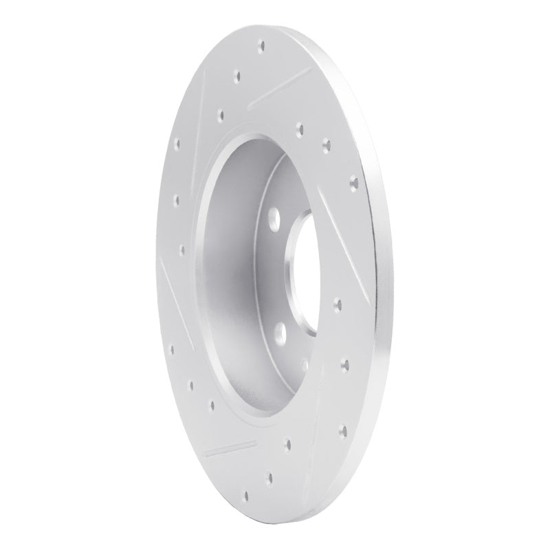 R1 Concepts R1 02-08 Chevrolet Zafira (Mexico) Rear Right Drilled & Slotted Silver Brake Rotor