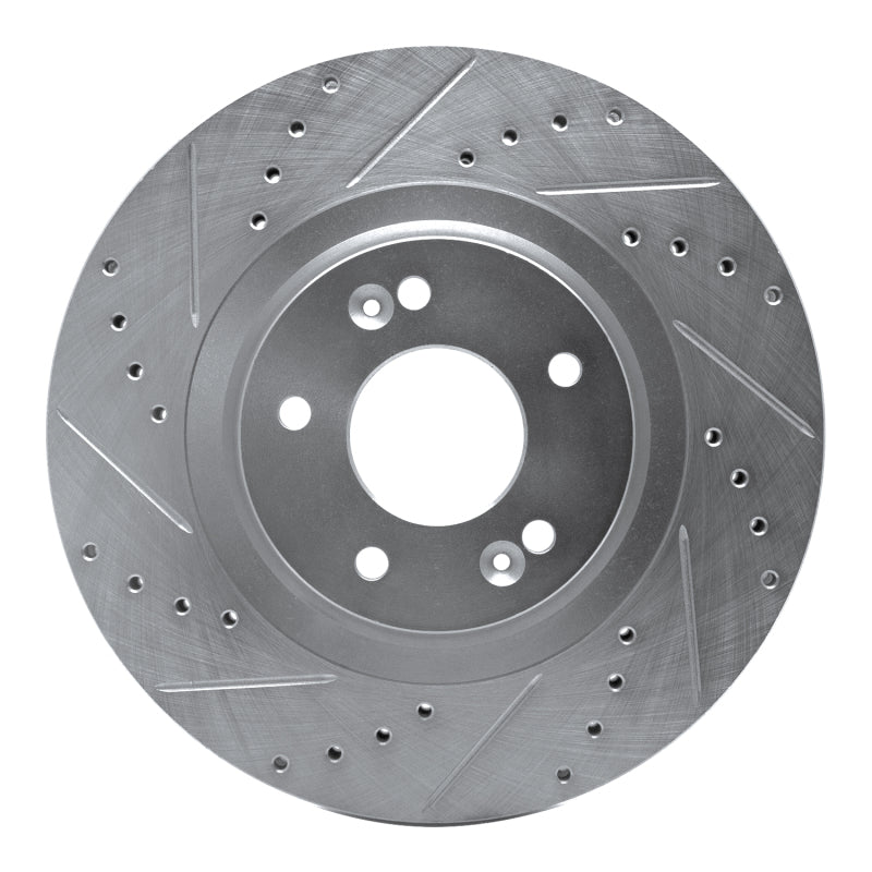 R1 Concepts R1 15-20 Kia SORENTO Front Left Drilled & Slotted Silver Brake Rotor