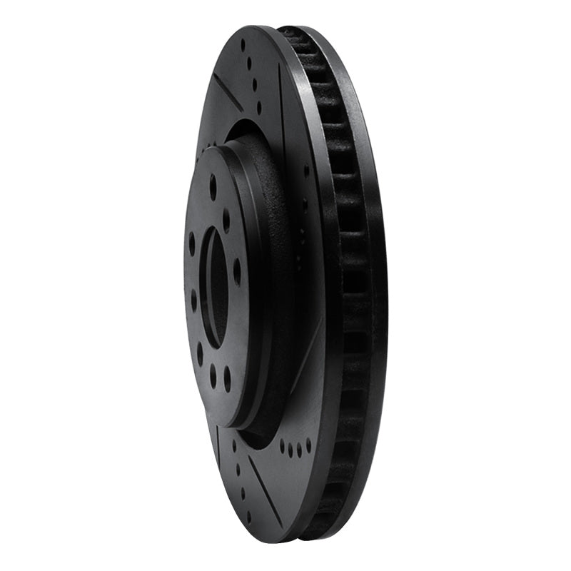 R1 Concepts R1 04-09 Buick LaCrosse Front Right Drilled & Slotted Black Brake Rotor