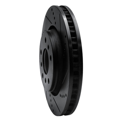 R1 Concepts R1 04-09 Buick LaCrosse Front Right Drilled & Slotted Black Brake Rotor