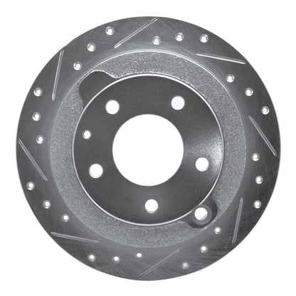 R1 Concepts R1 95-02 Mazda Millenia Rear Left Drilled & Slotted Silver Brake Rotor