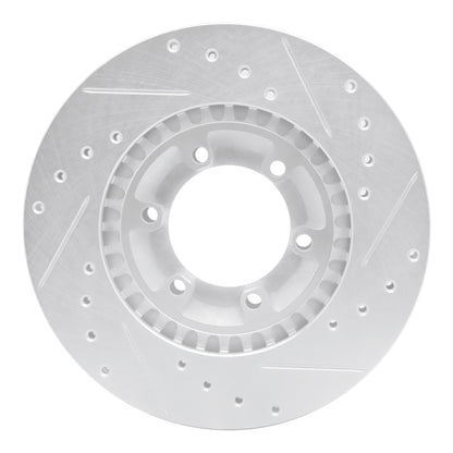 R1 Concepts R1 86-95 Dodge Raider Front Left Drilled & Slotted Silver Brake Rotor