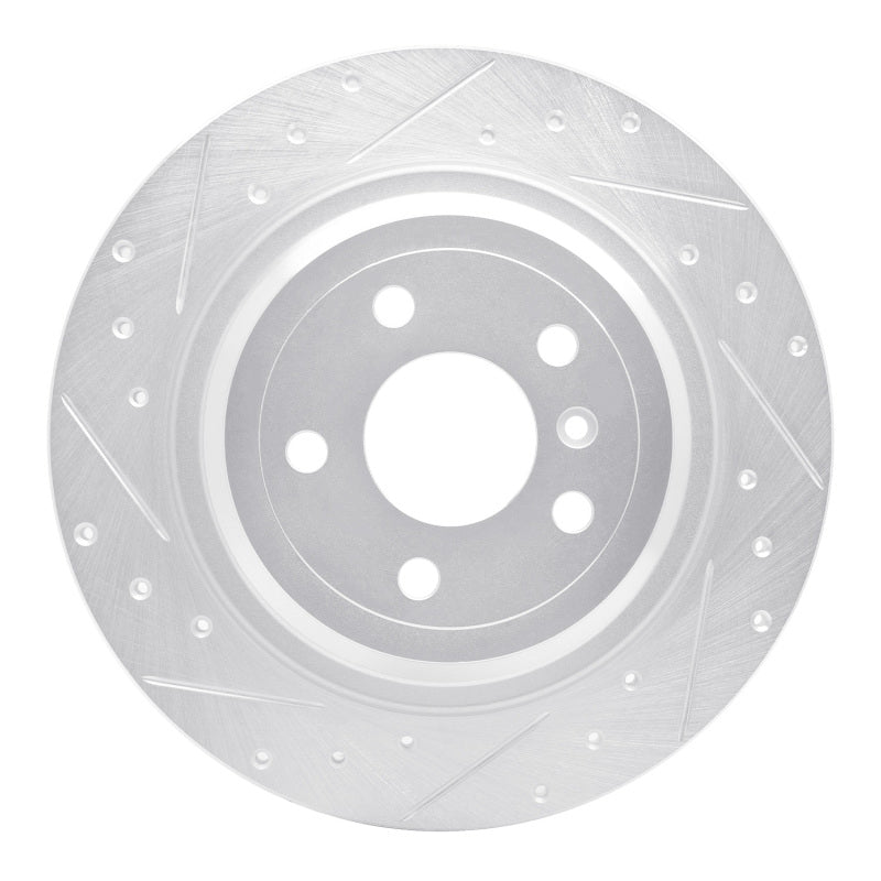 R1 Concepts R1 12-18 Mercedes-Benz GLE300D Rear Left Drilled & Slotted Silver Brake Rotor