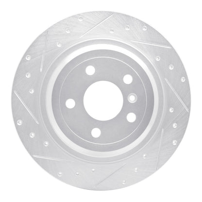 R1 Concepts R1 12-18 Mercedes-Benz GLE300D Rear Left Drilled & Slotted Silver Brake Rotor