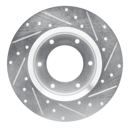 R1 Concepts R1 79-80 Toyota Pickup Front Left Drilled & Slotted Silver Brake Rotor