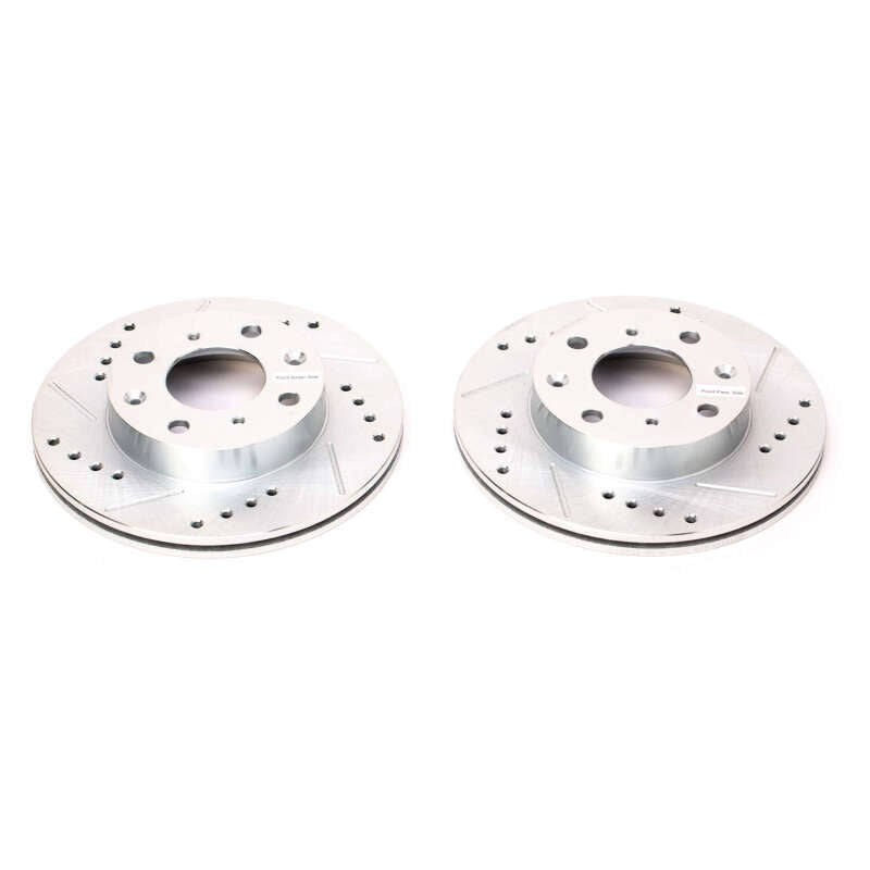 PowerStop Power Stop 88-91 Honda CRX Front Evolution Drilled & Slotted Rotors - Pair