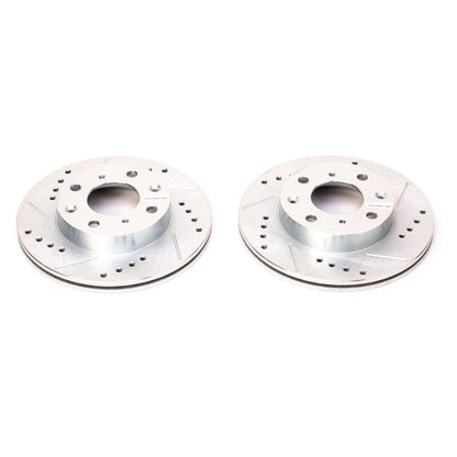 PowerStop Power Stop 88-91 Honda CRX Front Evolution Drilled & Slotted Rotors - Pair